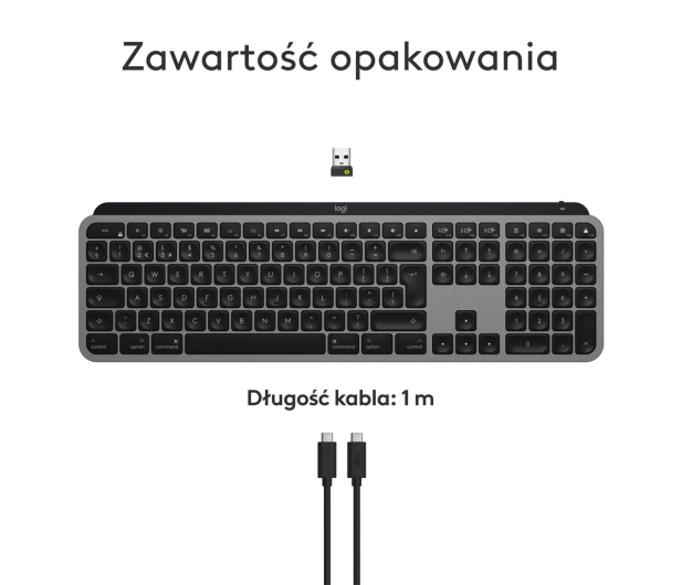 LOGITECH Klawiatura MX Keys S for Mac Space Grey US 920-011637 - 1261398 - zdjęcie 14